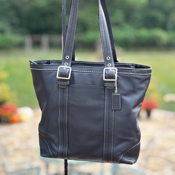 Coach Black Tote #F12607 - Picture 1 of 10